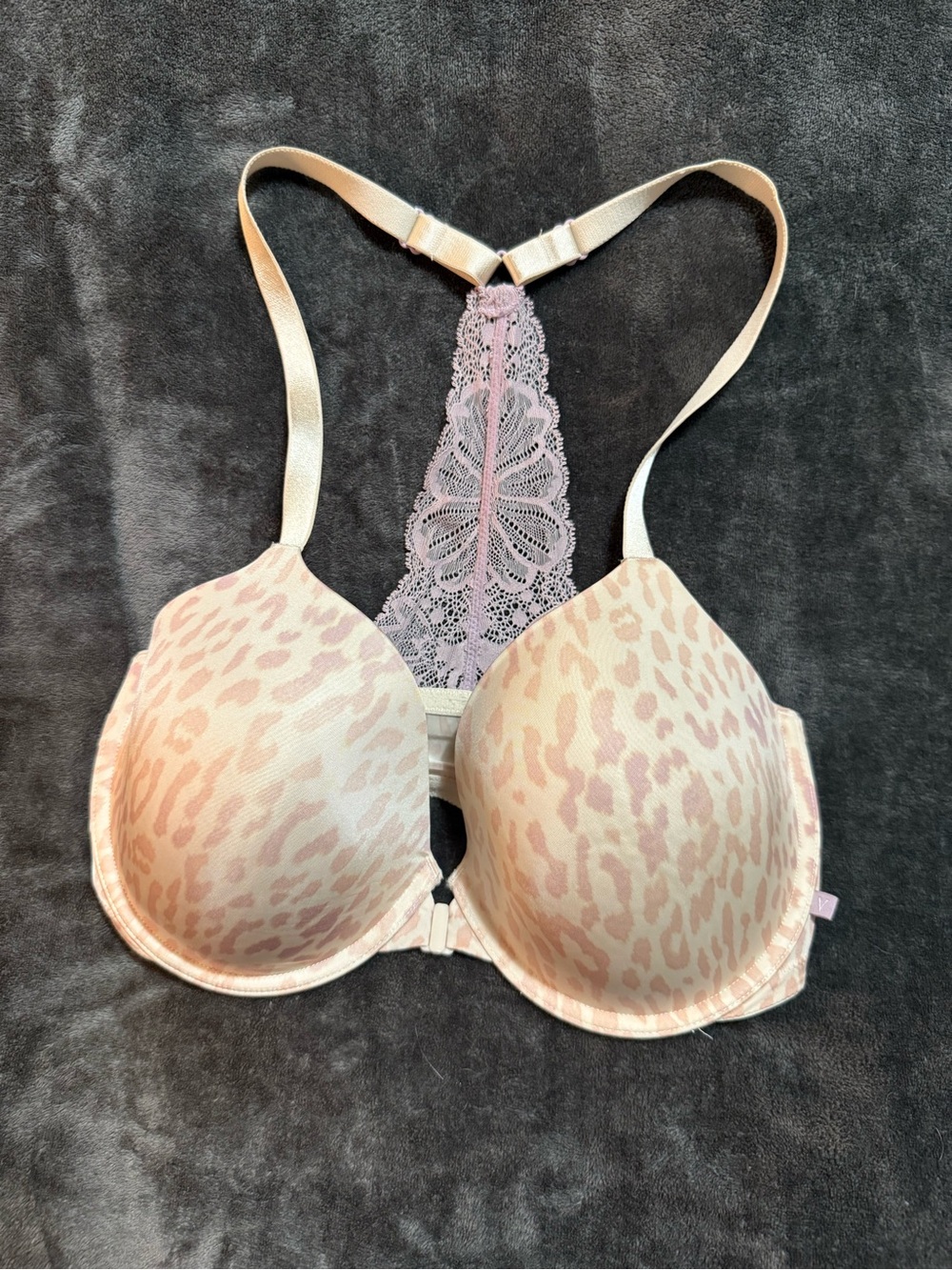 Victoria's Secret Pink Leopard Racerback Push-Up Bra